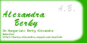 alexandra berky business card